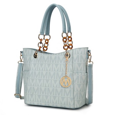 MKF Collection Kissaten Milan “M” Signature Tote Faux Leather Shoulder Bag for Women by Mia K