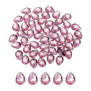 Unique Bargains Flat Back Acrylic Teardrop Rhinestone Embellishments 50 Pcs - 1 of 4