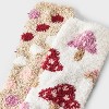 Women's Mushrooms 2pk Cozy Crew Socks - Burgundy/Ivory/Oatmeal 4-10 - 3 of 3