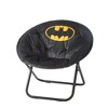 30" Warner Bros. Batman Oversized Collapsible Saucer Kids' Chair Black: Foldable Dorm Accent, 225 lb Capacity - 2 of 4