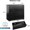 GALAXHERO 2 Drawer Wood Lateral File Cabinet with Anti-tilt Mechanism, Storage Filing Cabinet for Home Office, Black - 2 of 4
