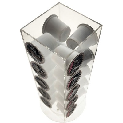 Luxe Clear Acrylic Rotating Coffee Pod Carousel Holder