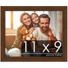 PosterPalooza | Photo Size Simple Brown Picture Frame - UV Acrylic, Foam Board Backing, Hanging Hardware - 2 of 4