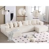 133" U-Shaped Modular Sectional Sofa, 4-Seater with 2 Chaise Lounges & 8 Pillows - 2 of 4