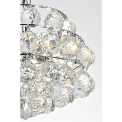 Savannah Chrome 12" Pendant Light with Crystal Accents