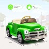 12V Kids Ride On Car, Licensed Chevrolet 3100 Pickup Battery Powered Electric Vehicle with Remote Control - 2 of 4