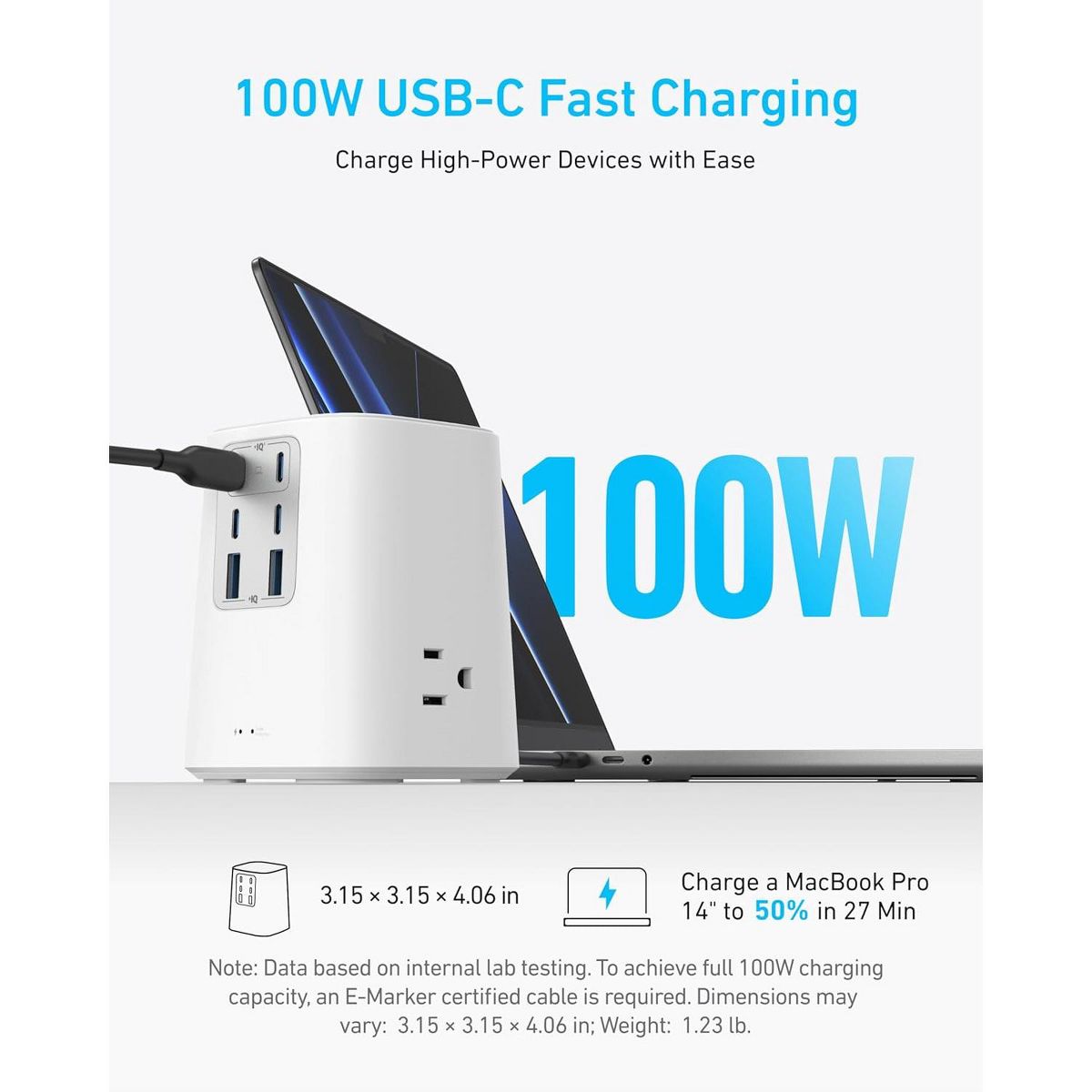 Anker Desktop Charger, 9-in-1 Power Strip with 300J Surge Protector - thumbnail 9
