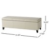 Kumasinova Upholstered Storage Ottoman, Contemporary Ottoman with Storage, 51.25" Ottoman Bench, Entryway Bench, Foot Stool with Pressure Hinges - 4 of 4