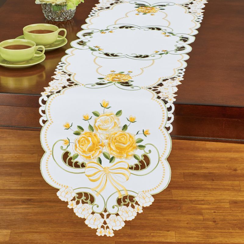 Collections Etc Victorian Rose Table Topper, 2 of 4