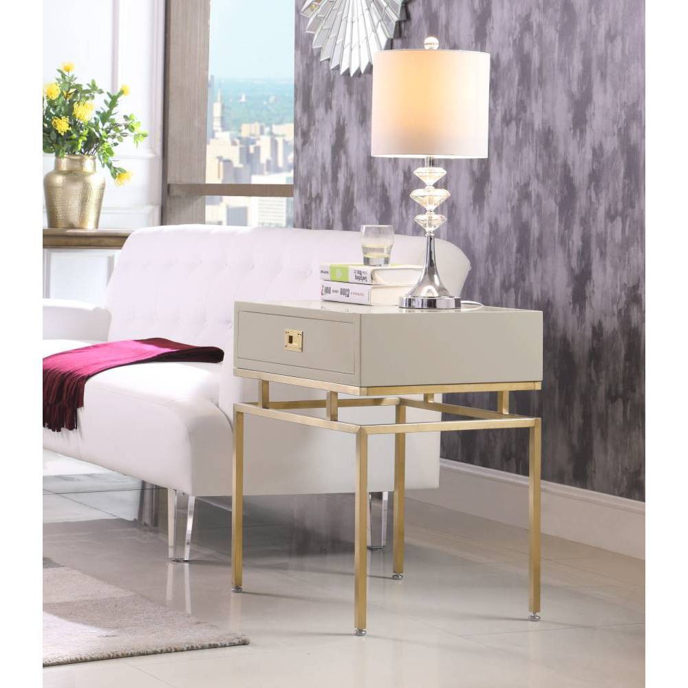 Banchi Side Table Beige - Chic Home Design was $459.99 now $275.99 (40.0% off)