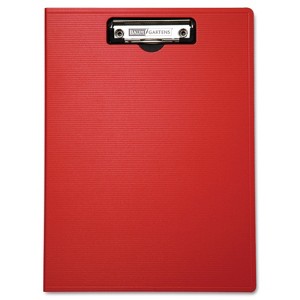 Baumgartens Portfolio Clipboard With Low-Profile Clip 1/2" Capacity 8 1/2 x 11 Red 61632 - 1 of 4