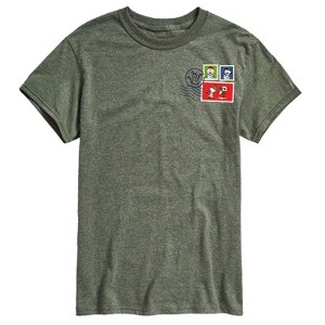 Men's - Peanuts - Snoopy Christmas Stamps Short Sleeve Graphic T-Shirt - 1 of 4
