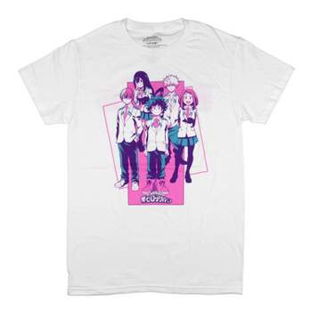 My Hero Academia Mens' UA High Academy Pastel Group Character Photo T-Shirt