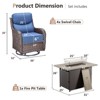 Gymojoy 5 Pieces Outdoor 6 Inch Sofa Swivel Chair with Fire Pit Table - 2 of 4