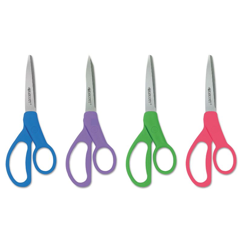 Westcott Student Scissors With Antimicrobial Protection Assorted Colors 7" Long 14231, 1 of 3