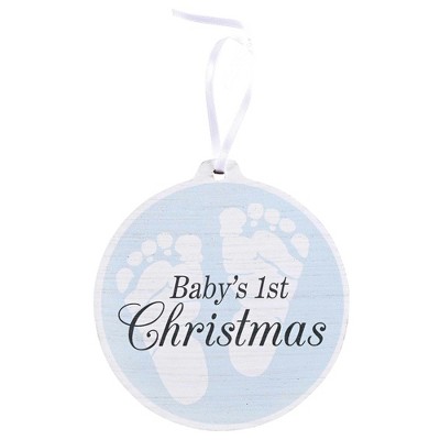 Dicksons Baby's 1st Christmas, Blue Small MDF Decorative Hanging Ornament