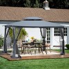 VYNXARIA 13x10 Outdoor Patio Gazebo Canopy Tent With Ventilated Double Roof And Mosquito net(Detachable Mesh Screen On All Sides),Gray - 3 of 4