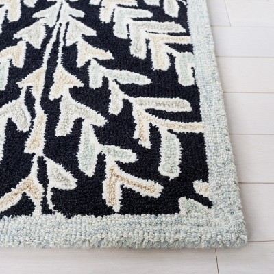 Hand-tufted Elegance Black Wool 6' x 9' Area Rug
