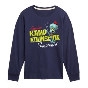 Boys' - SpongeBob SquarePants - Kamp Koral Kamp Kounselor Squidward Long Sleeve Graphic T-Shirt - 1 of 4