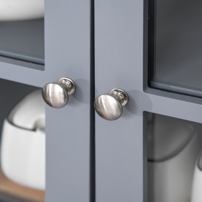 Grey Driftwood Engineered Wood Kitchen Pantry Storage Cabinet
