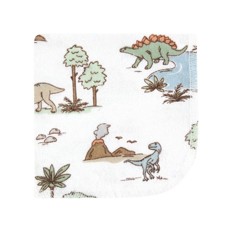 Hudson Baby Flannel Washcloths, Dinosaur Adventures 12Pk, One Size, 3 of 9