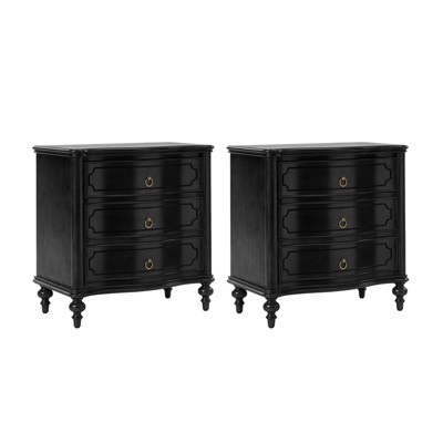 Linus 3-Drawer Nightstand,Set of 2| ARTFUL LIVING DESIGN
