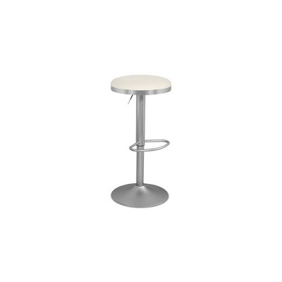 Meridian Furniture,Brody White Vegan Leather Adjustable Stool