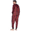 Ashford & Brooks Men's Adult Mink Fleece Hooded One-Piece Union Suit Pajamas - 4 of 4