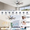 Sofucor Large Ceiling Fans with Lights and Remote Large 6-Speed 3-Timer Farmhouse Ceiling Fan Noiseless Reversible DC Motor Glass Lampshade - 2 of 4
