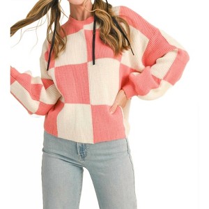 Women's Sugar Rush Checkered Sweater - &merci - 1 of 2