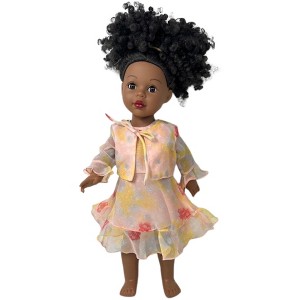 Doll Clothes Superstore Handmade Tangerine Chiffon Dress with Jacket Fits 18 Inch Girl Dolls - 1 of 4