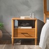 NicBex Modern Fluted-Drawer Nightstand,Bedside Tables with Open Cubby for Bedroom,Living Room - 2 of 4