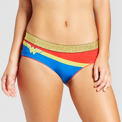 Wonder Woman Blue Logo Women's Hipster Underwear Briefs - XS