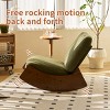 Rocking Chair with Corduroy Fabric & Solid Wood Frame, Retro Nursery Rocker for Living Room Bedroom-3irtyhousy - 3 of 4