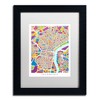 Trademark Fine Art -Michael Tompsett 'Philadelphia Street Map III' Matted Framed Art - 2 of 4