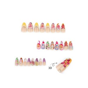 LOVELAY CREATIONS 24 Pieces Flower Press-On Nails - 1 of 4
