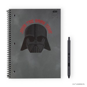 Yoobi Star Wars 1 Subject Notebooks 8"x10.5" Wide Ruled with Pen Darth Vader - 1 of 4