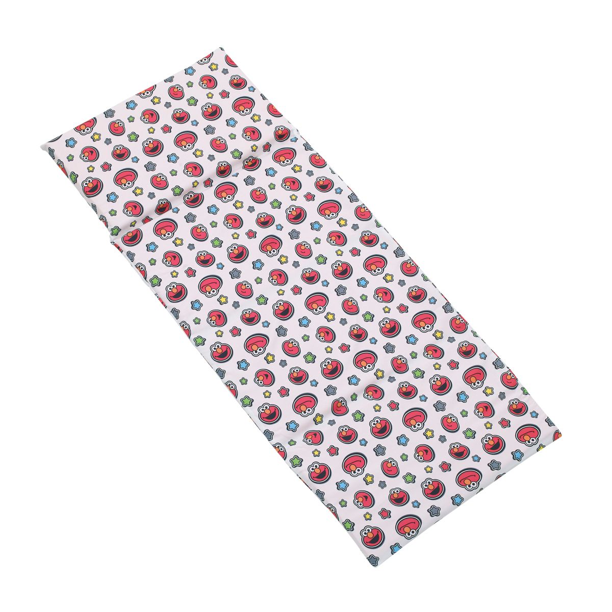 NoJo Sesame Street Elmo, Red, Blue, Yellow, Green and White with Stars Super Soft Preschool Nap Pad Sheet