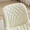 Sapphtopaz Mid Century Modern Dining Chairs Set of 2 PU Leather Quilting Upholstered Chair with Breathable Cushion for Kitchen, Dining Room - 4 of 4