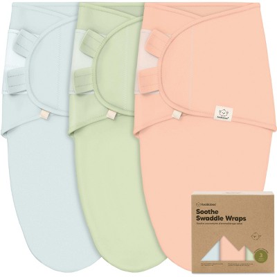 KeaBabies 3pk Organic Baby Swaddle Sleep Sacks, Newborn Baby Swaddles Wrap 0-3 Months, Ergonomic Wearable Swaddle Blanket