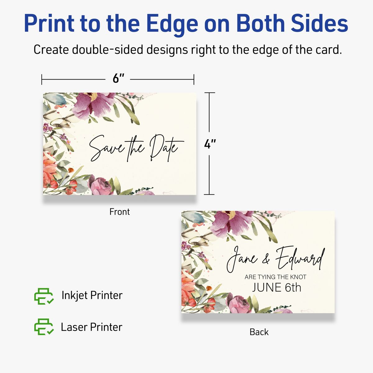 Avery Matte Ivory Postcards, 4" x 6" Rectangle - thumbnail 6