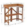 PAGED Outdoor Potting Bench, Wooden Potting Table with Cabinet and Spacious Surface for Backyard Garage, Workshop & Outdoor Use - 2 of 4