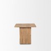 HomeRoots 22" Brown Solid Wood Square Block End Table - 4 of 4