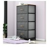 Dresser with 4 Drawers ,Fabric Storage Tower, Organizer Unit for Living Room, Hallway, Closets,Sturdy Steel Frame, Wooden Top - 3 of 4