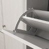 Lirago White Flip-Drawer Shoe Cabinet 35.43"x10.62"x49.2" - 18-Pair Modern Shoe Organizer with Flip-Drawers and Boot Storage for Narrow Entryways - 4 of 4