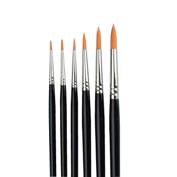 Sax Fine Brown Hair Bamboo Handle Watercolor Paint Brush Set, Assorted  Sizes, Set Of 3 : Target