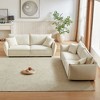 Kumasinova 88" Modern Chenille Sleeper Sofa with Sturdy Wood Frame & 2 Matching Pillows, Wide Living Room 3-Seater Sofa, Thickly Padded Seat - 3 of 4