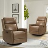 Set of 2 Hilario 30.31''Wide Genuine Leather Swivel Rocker Recliner | ARTFUL LIVING DESIGN - 2 of 4