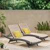 GDFStudio Olivia Rattan Adjustable Chaise Lounges with Striated Cushion(Set of 2) - 2 of 4