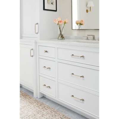Satin Nickel 3-3/4 Inch Center-to-Center Cabinet Pull